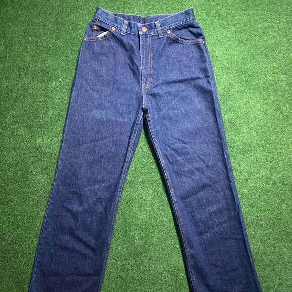 Vintage Women’s Levi’s California Straights Orange Tab Jeans Dark-Wash 28 x 30